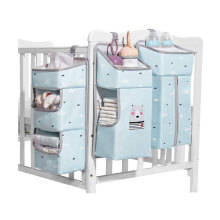 Nursery Waterproof Detachable Baby Diaper Caddy Organizer for Hanging on Crib Wall Changing Table
